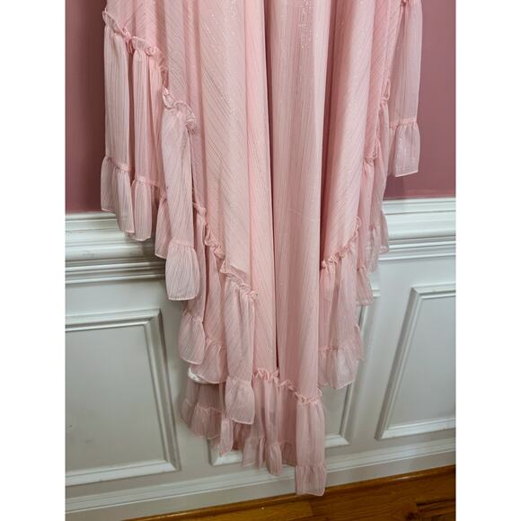 NEW NWT Mac Duggal Beaded Ruffle High Low Gown SYLE 68096 Size 2 in Pink - Picture 9 of 9